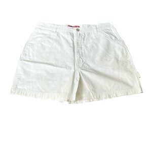 Gloria Vanderbilt White Cotton Shorts size 16